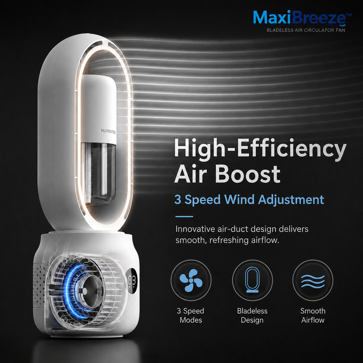 Bladeless Air Circulator Fan