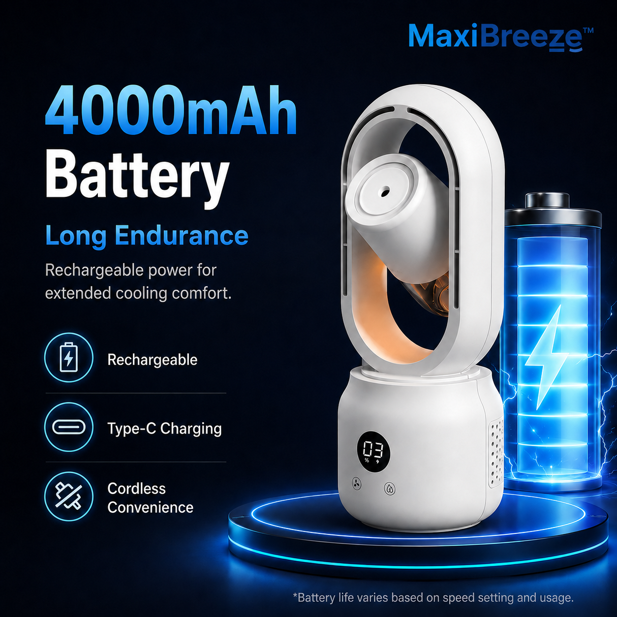 Bladeless Air Circulator Fan