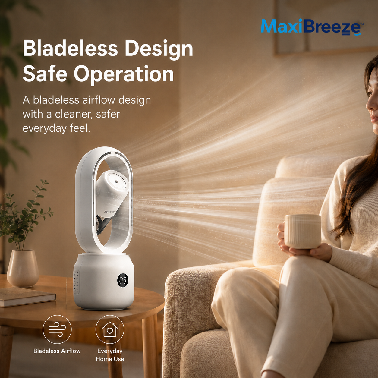 Bladeless Air Circulator Fan