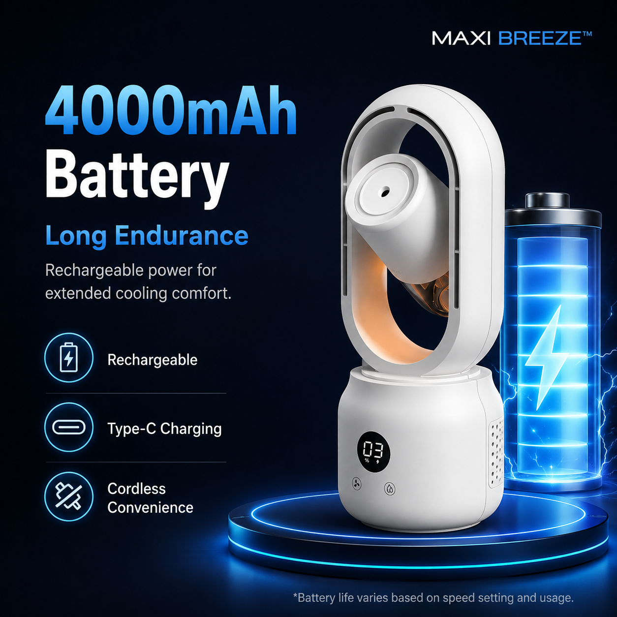 Ventilateur de circulation d'air sans pales MAXI BREEZE™