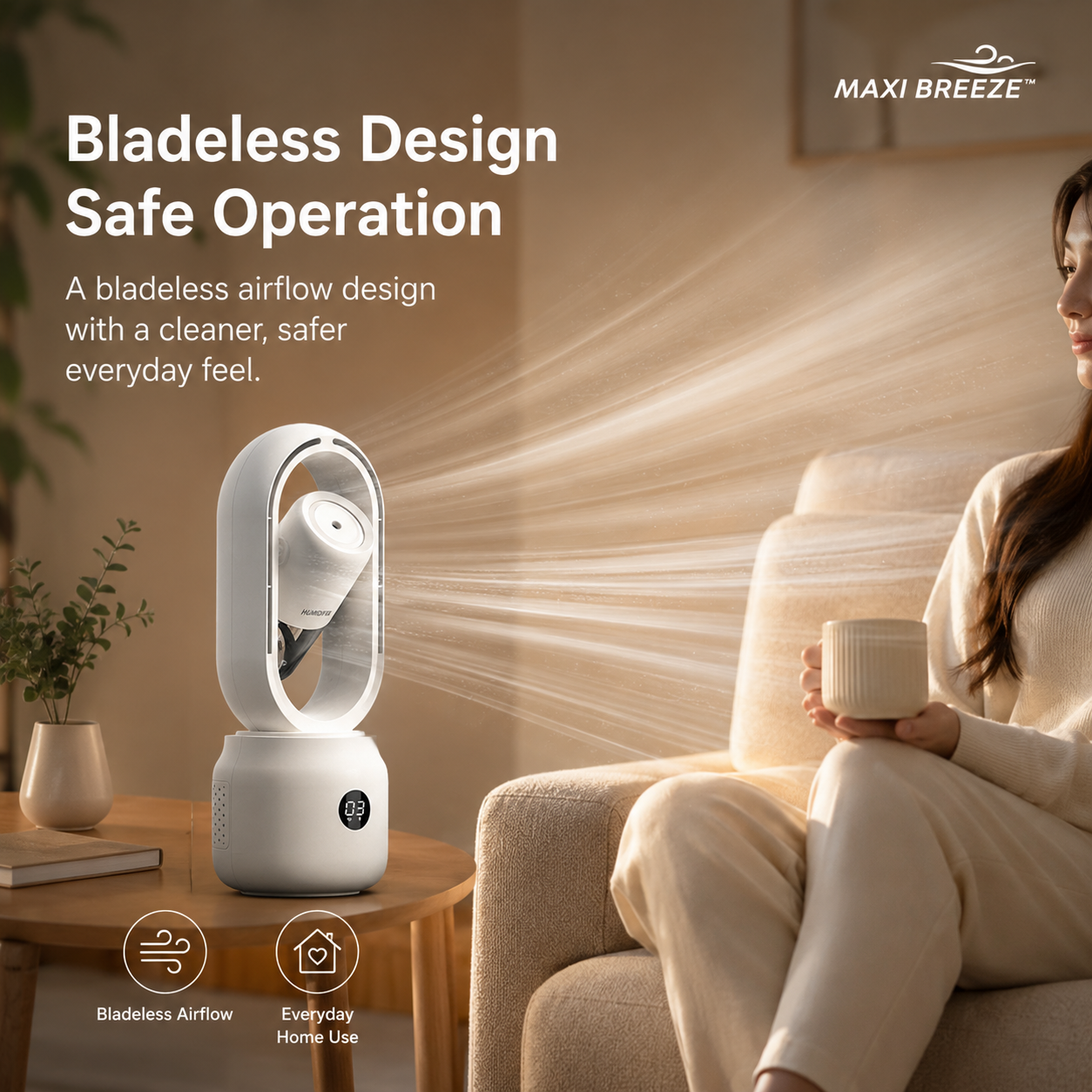 Ventilateur de circulation d'air sans pales MAXI BREEZE™