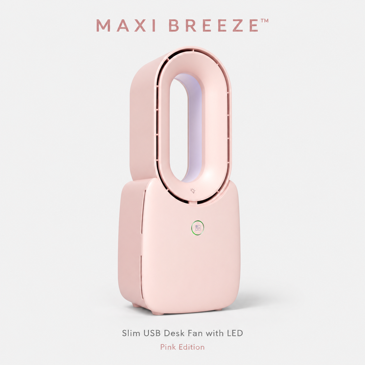Mini ventilateur de bureau USB Slim MAXI BREEZE™ avec LED