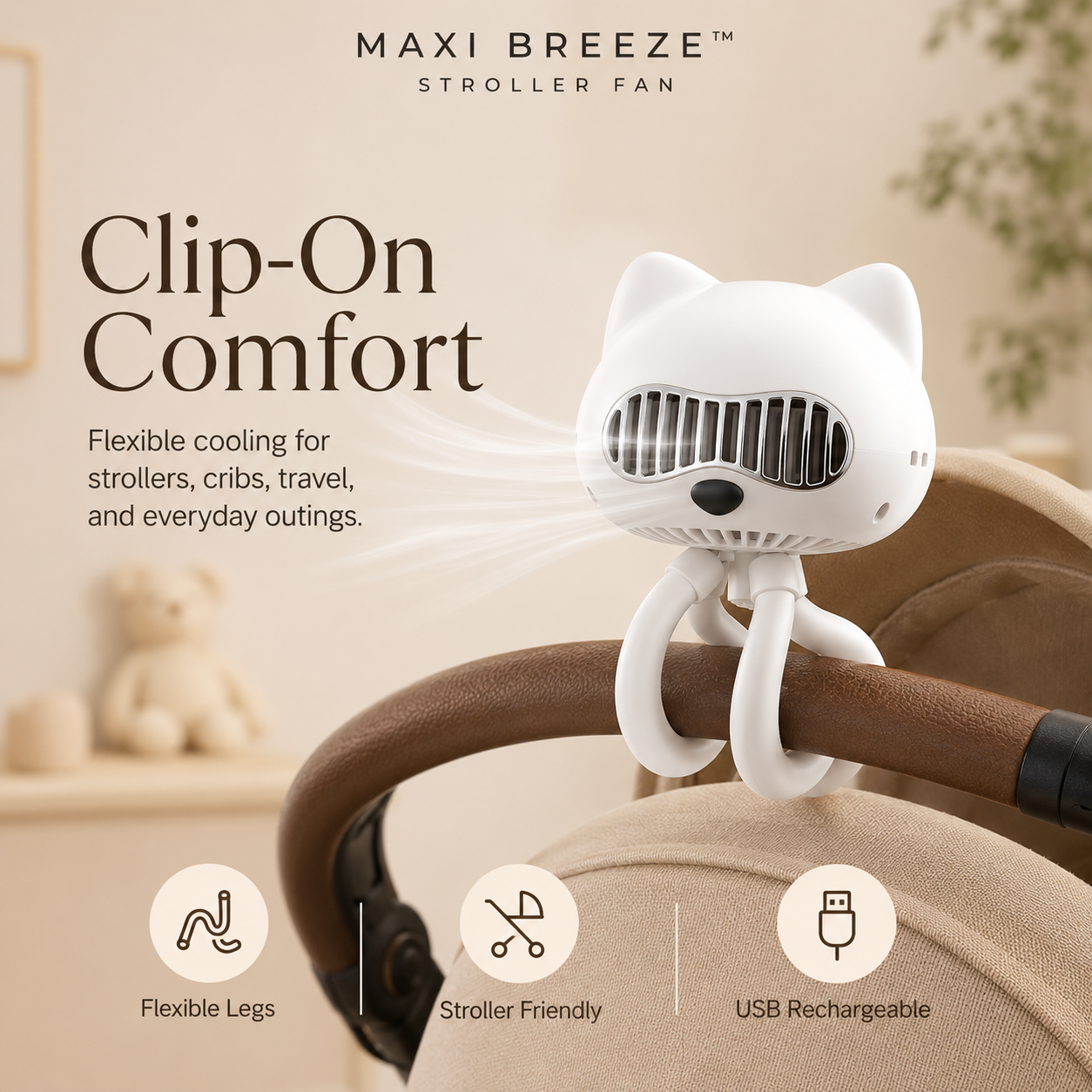 Ventilateur sans pales pour poussette MAXI BREEZE™