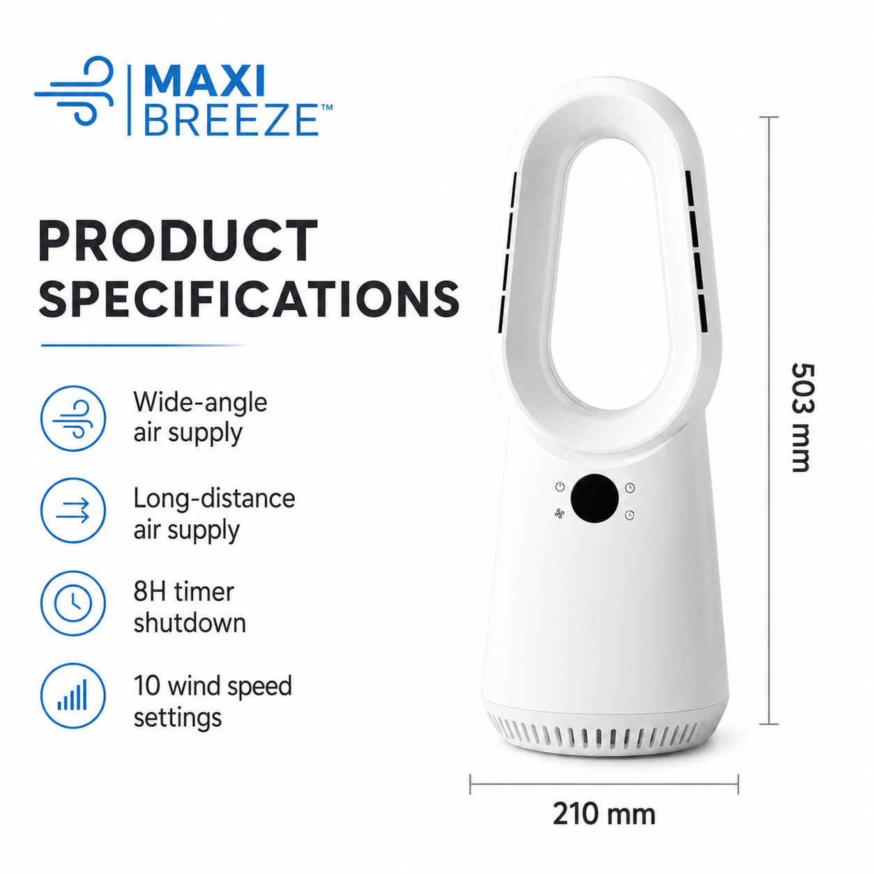 MAXI BREEZE™ Ventilateur tour sans pales