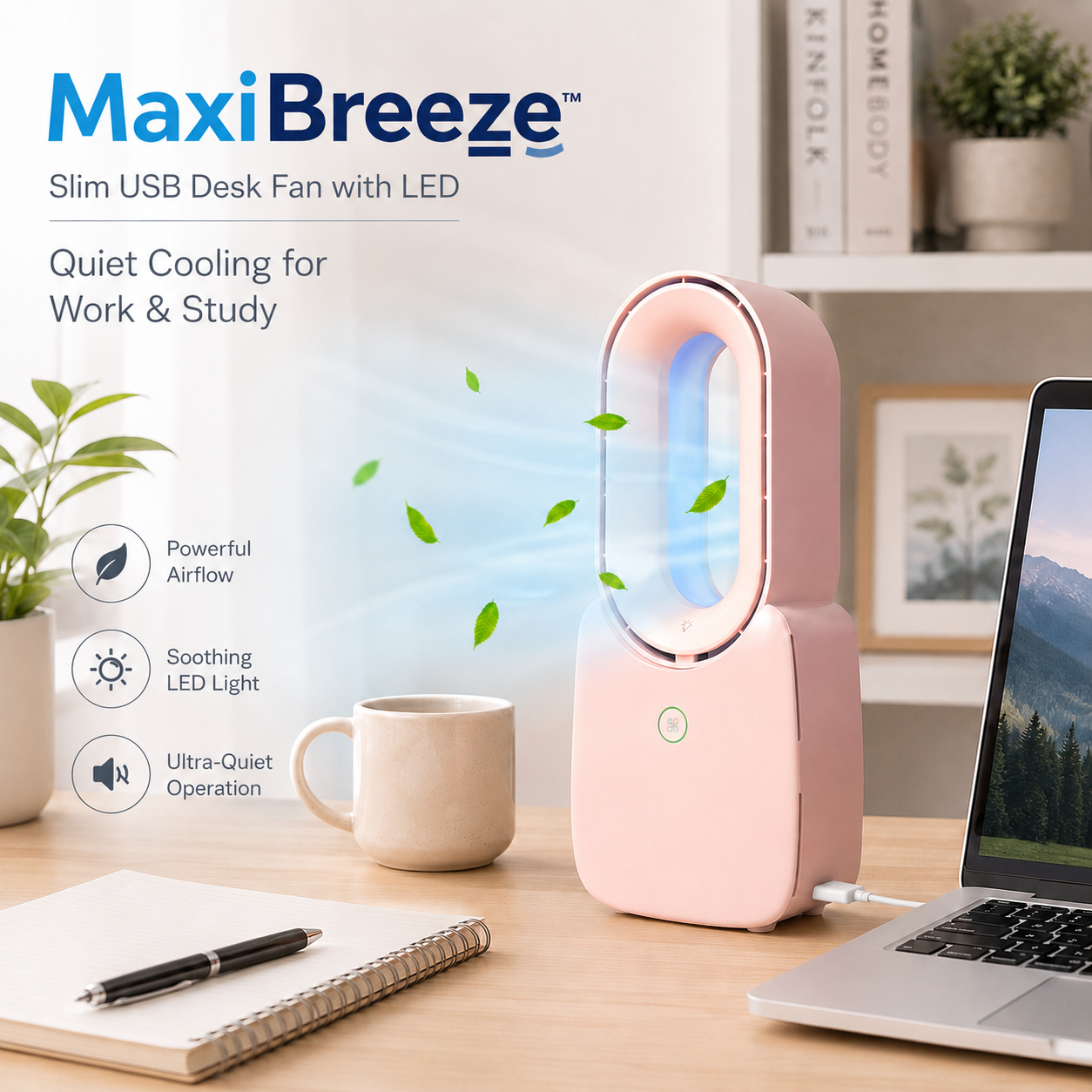 USB Slim Fan Pink