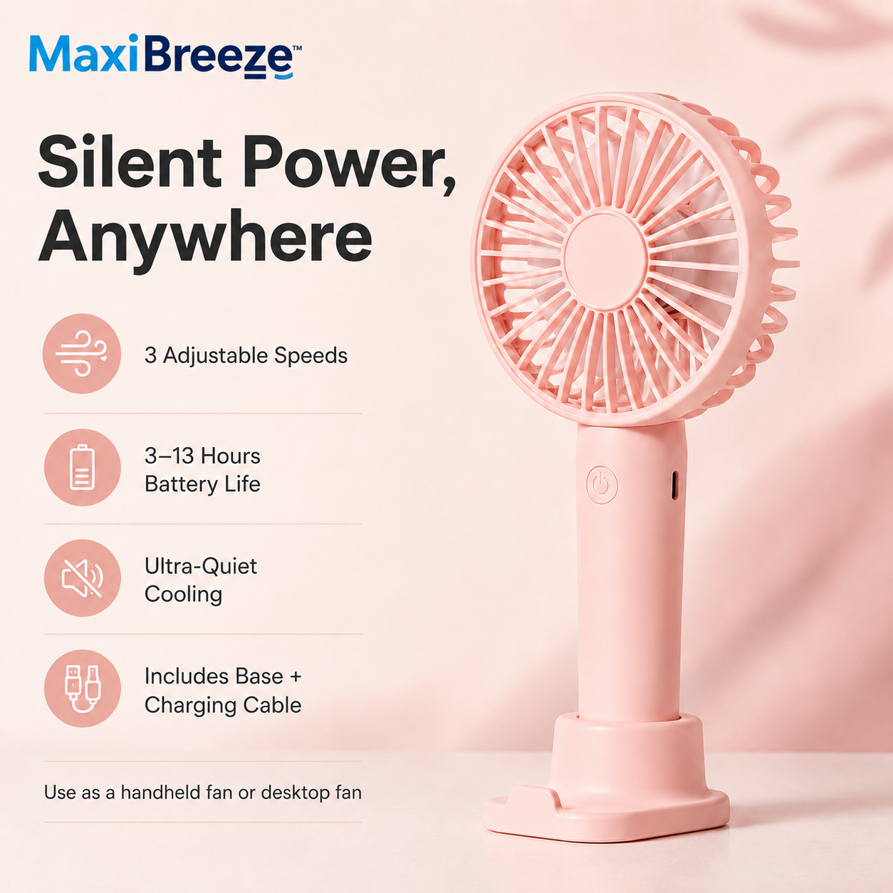 Travel Phone Holder Fan